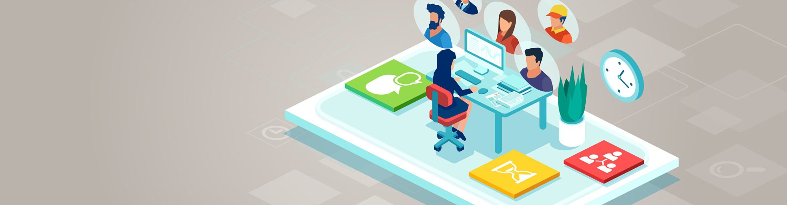 Illustration für die Startseite des ITFOUR Systemhauses in Rosenheim