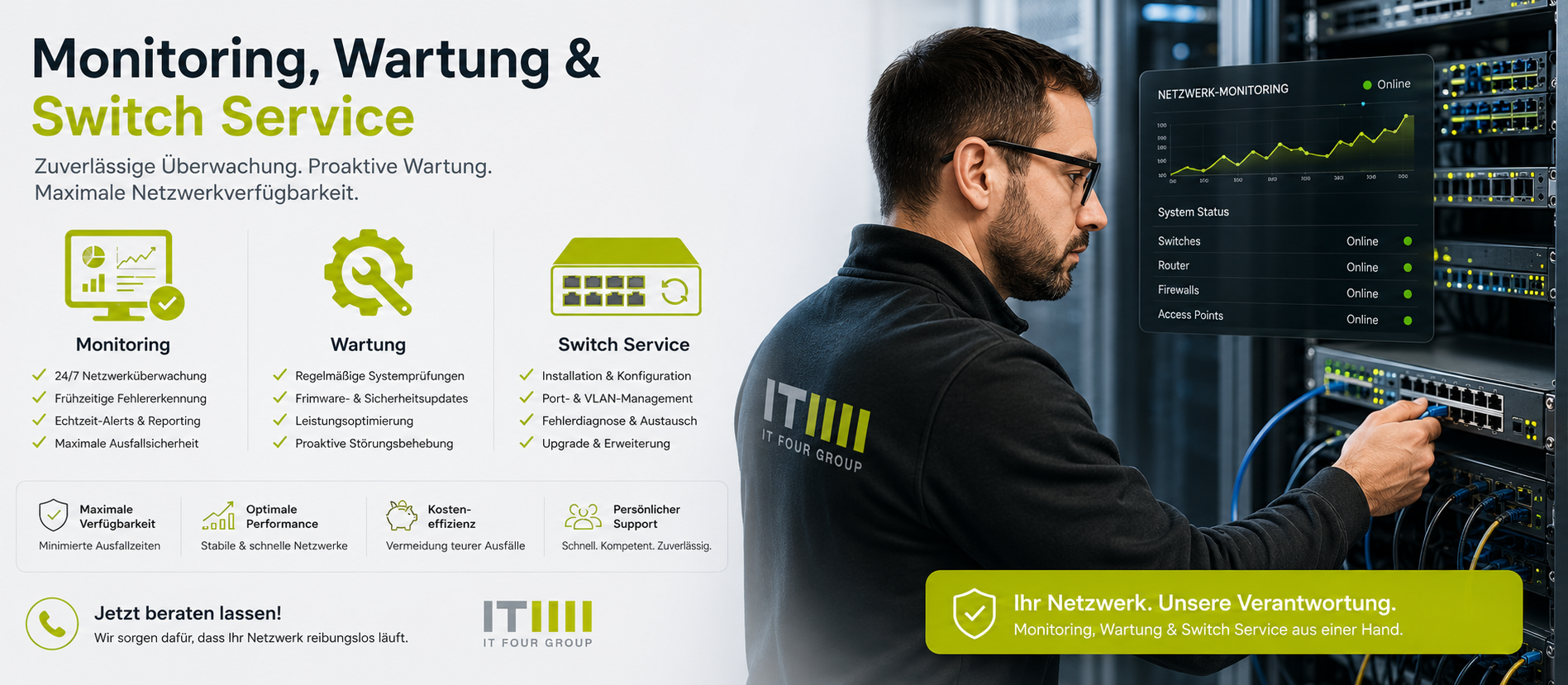 IT-Systemhaus | VPN-Netzwerk Beratung, Planung & Architektur | Rosenheim - Traunstein - Wasserburg - München Netzwerk-Monitoring und Service für Switches