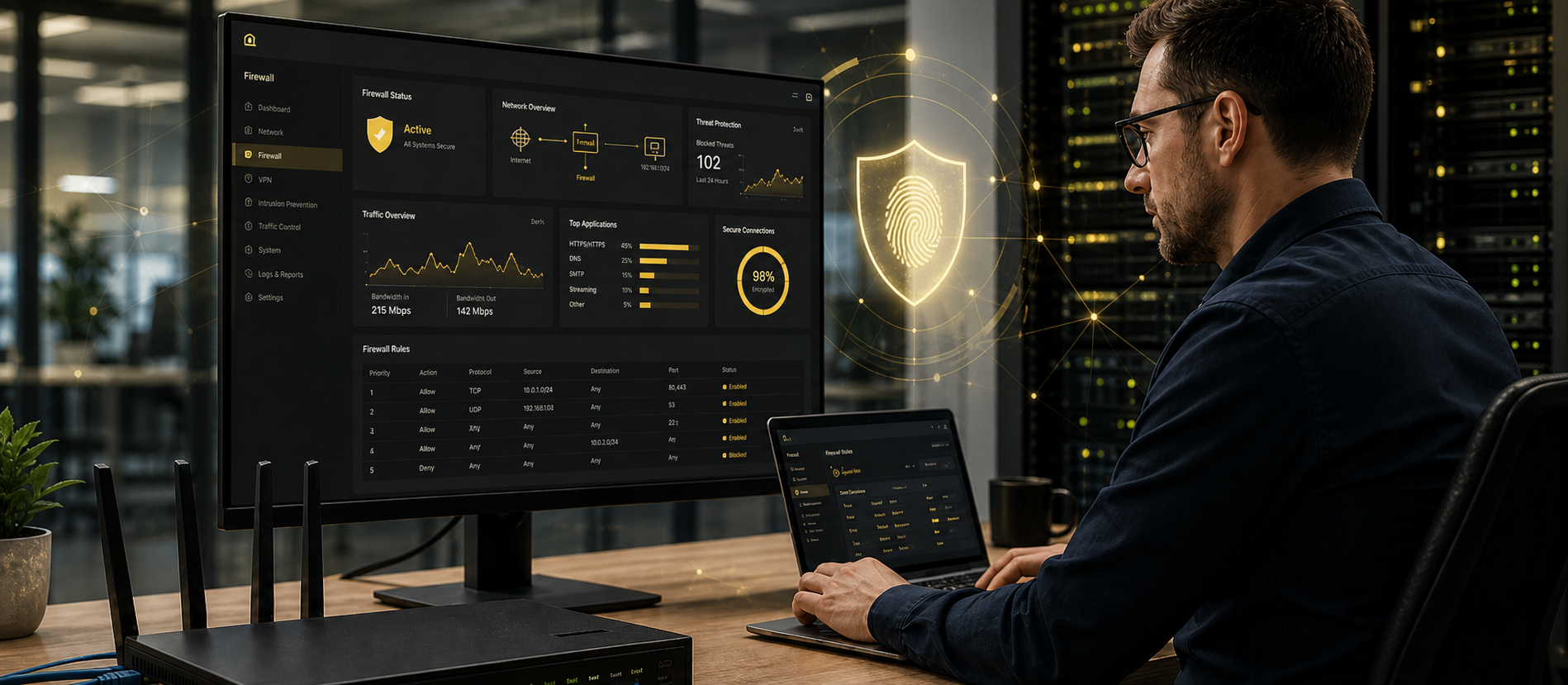 IT-Systemhaus | Installation und Einrichtung VPN-Netzwerk | Rosenheim - Traunstein - Wasserburg - München Router-Sicherheit und Firewall-Konfiguration