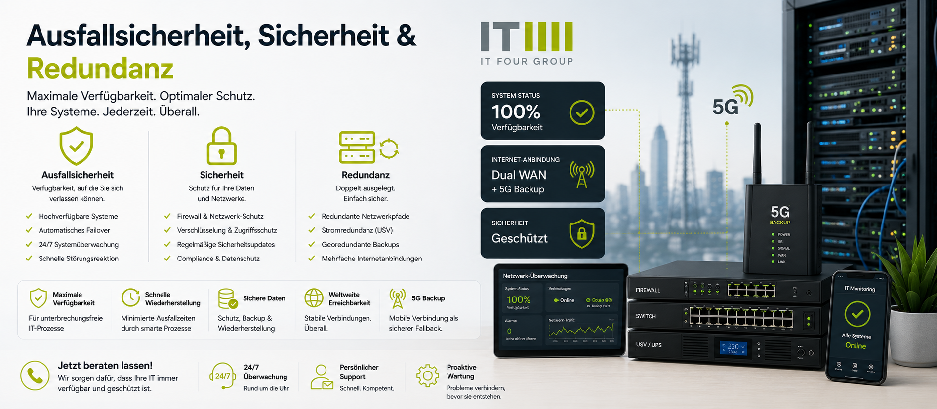 IT-Systemhaus | VPN-Netzwerk für Sicherheit & sicheren Zugang zum Unternehmensnetzwerk | Rosenheim - Traunstein - Wasserburg - München Ausfallschutz, Sicherheit und Redundanz im Netzwerk-Switching