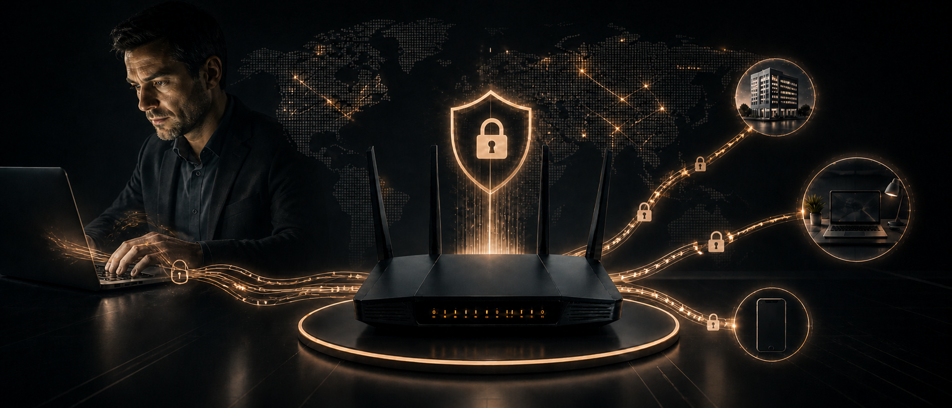 IT-Systemhaus | VPN-Netzwerktechnik für eine sichere Datenübertragung | Rosenheim - Traunstein - Wasserburg - München VPN-Anbindung über Business-Router